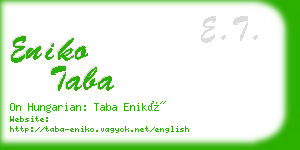 eniko taba business card